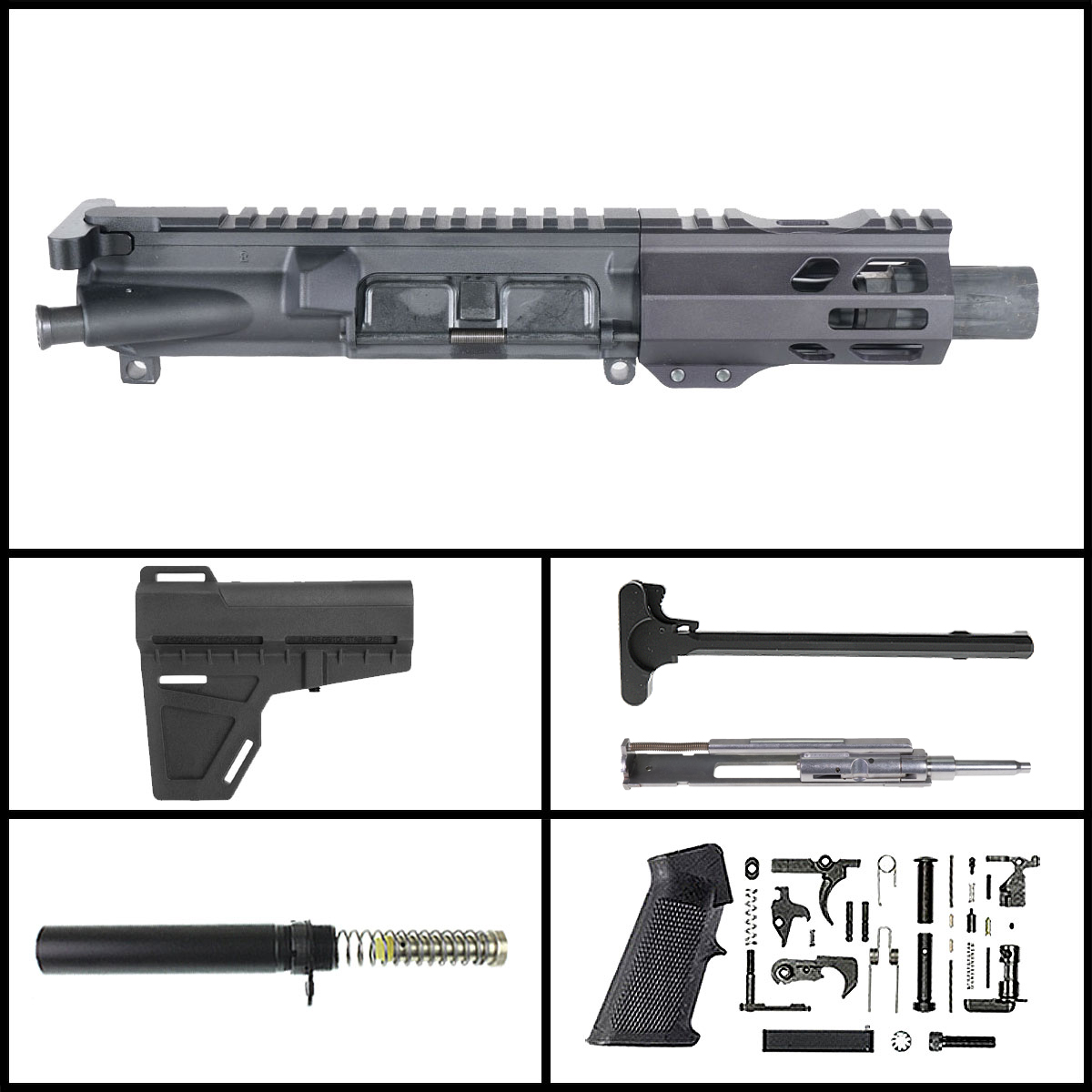 'Bullet Buddy' 4.5-inch AR-15 .22 LR Nitride Pistol Full Build Kit