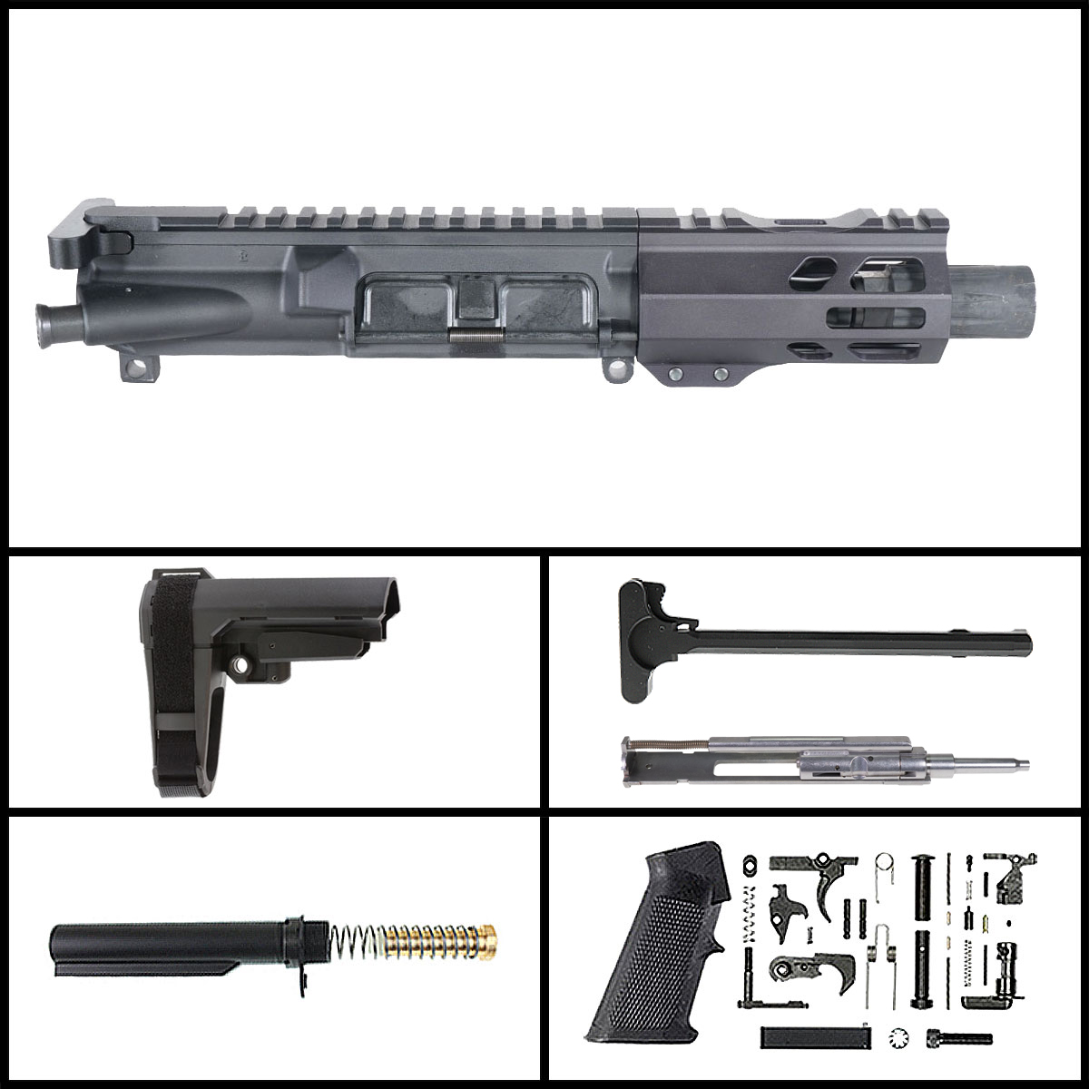'Bullet Buddy' 4.5-inch AR-15 .22 LR Nitride Pistol Full Build Kit