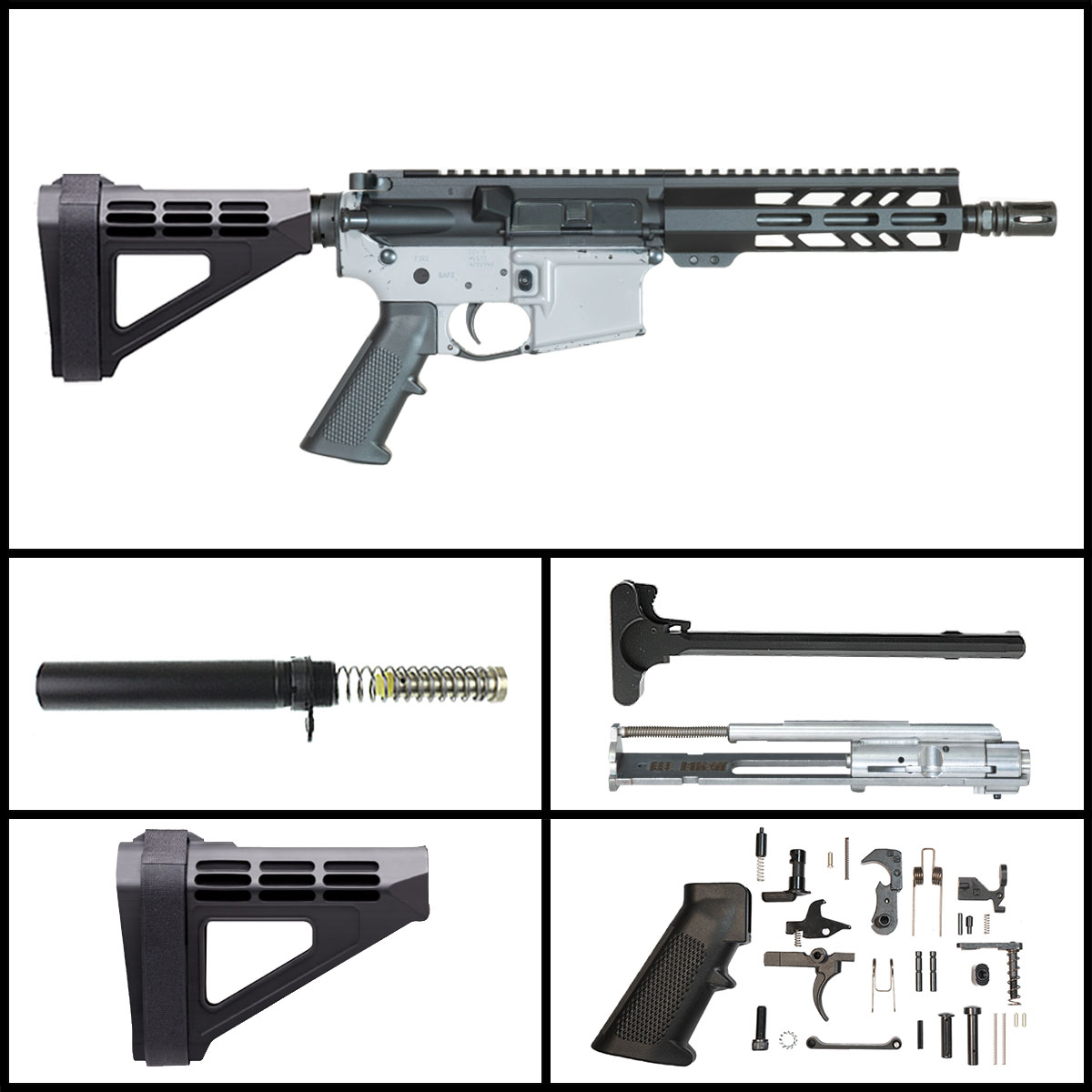 Davidson Defense Field Marshal w/SBM4 Brace 9-inch AR-15 .22 LR Pistol Full Build Kit