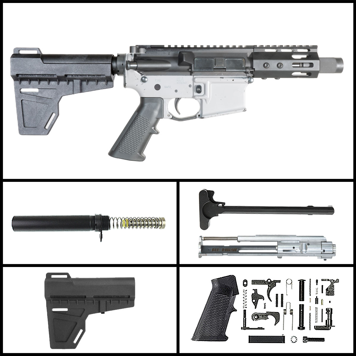 Davidson Defense Gamekeeper w/KAK Brace 4.5-inch AR-15 .22 LR Pistol Full Build Kit