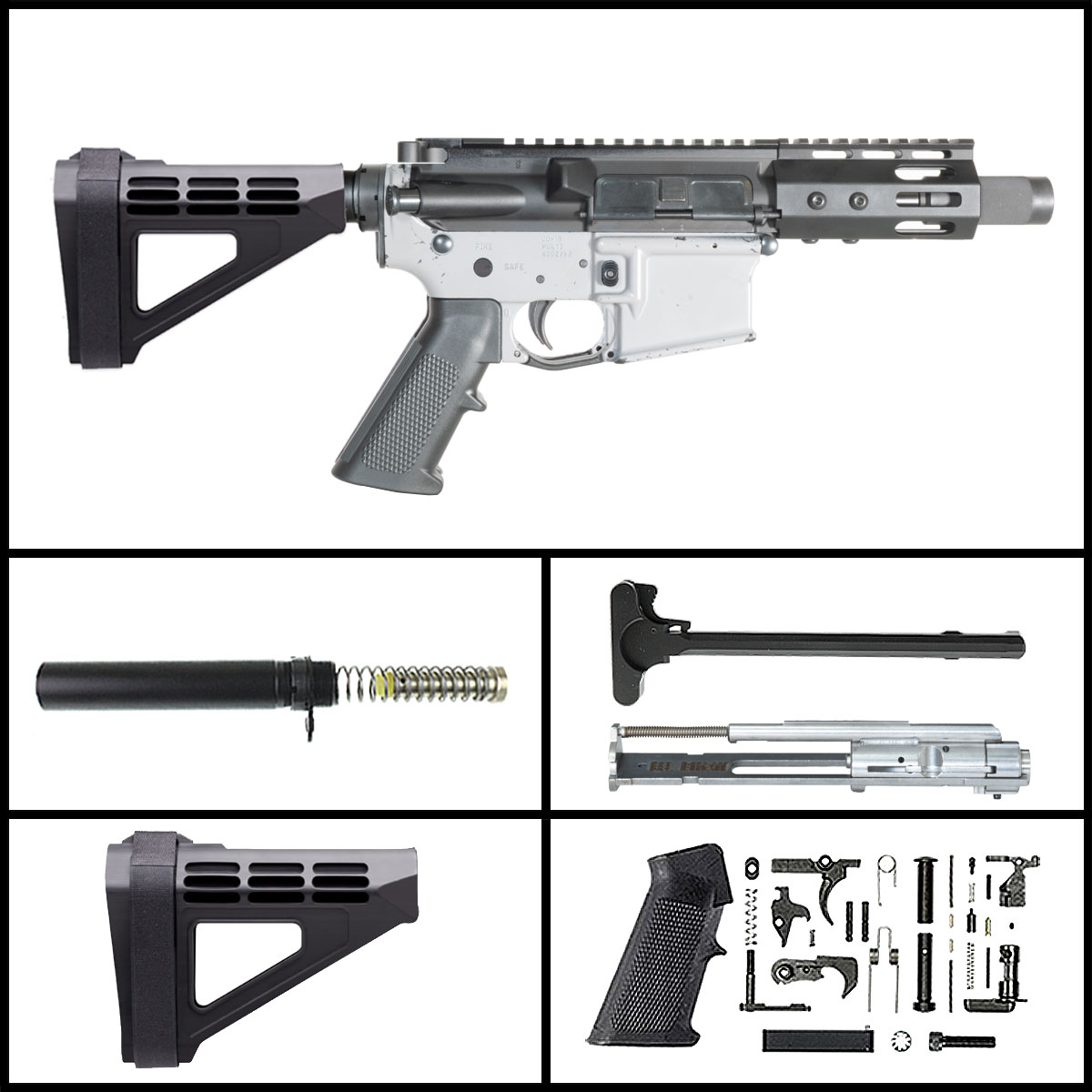 Davidson Defense Gamekeeper w/SBM4 Brace 4.5-inch AR-15 .22 LR Pistol Full Build Kit