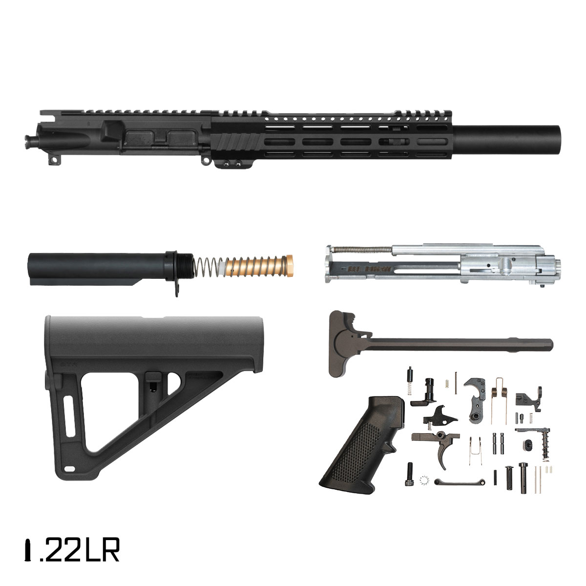 Davidson Defense Aegis Lightweight w/Magpul BTR Brace 9-inch .22 LR AR-15 M-Lok Pistol Full Build Kit