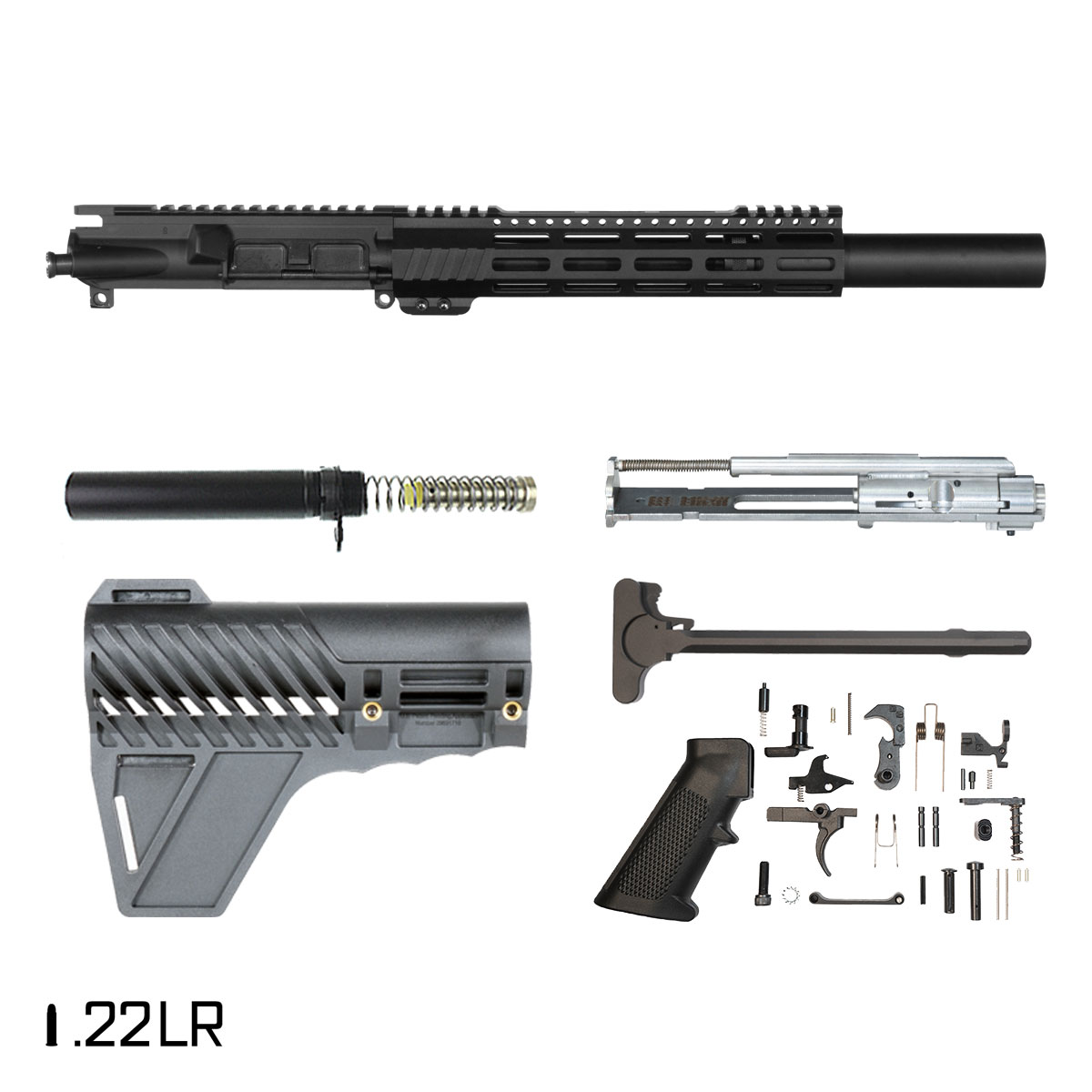 Davidson Defense Aegis Lightweight w/Gauntlet Arms Brace 9-inch .22 LR AR-15 M-Lok Pistol Full Build Kit