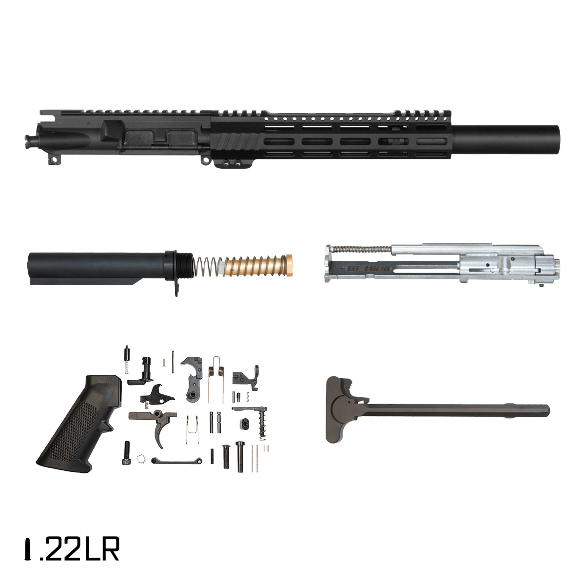 Davidson Defense Aegis Lightweight 9-inch .22 LR AR-15 M-Lok Handguard Pistol Full Build Kit, SBR Ready