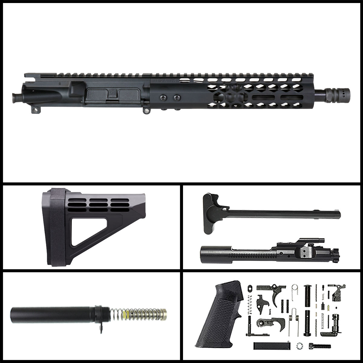 Davidson Defense 'Hot Scream' 10.5-inch AR-15 .300BLK Nitride SBM4 Pistol Full Build Kit