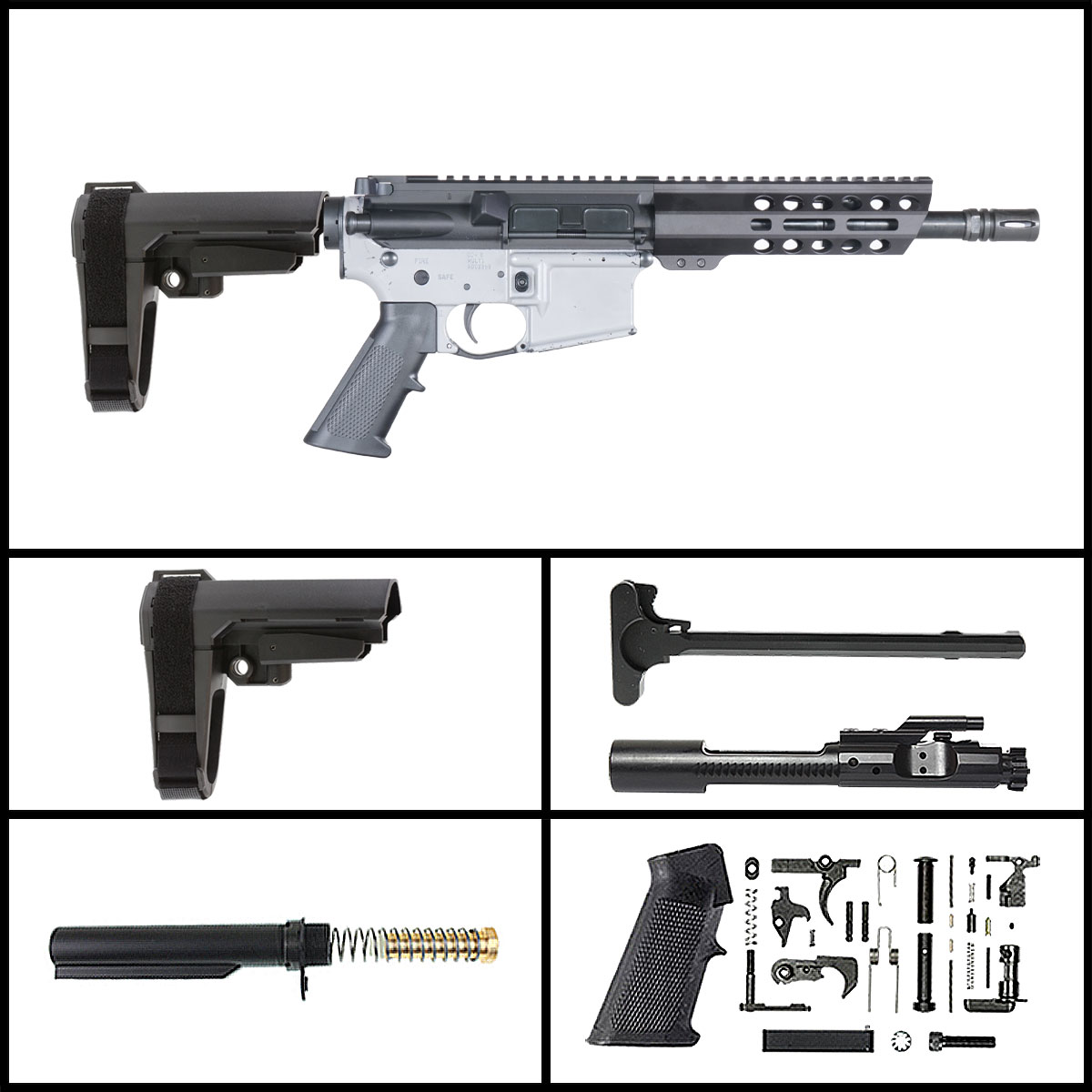 Davidson Defense 'Bluetooth Hole Puncher w/SBA3' 8.5-inch AR-15 .300BLK Nitride Pistol Full Build Kit
