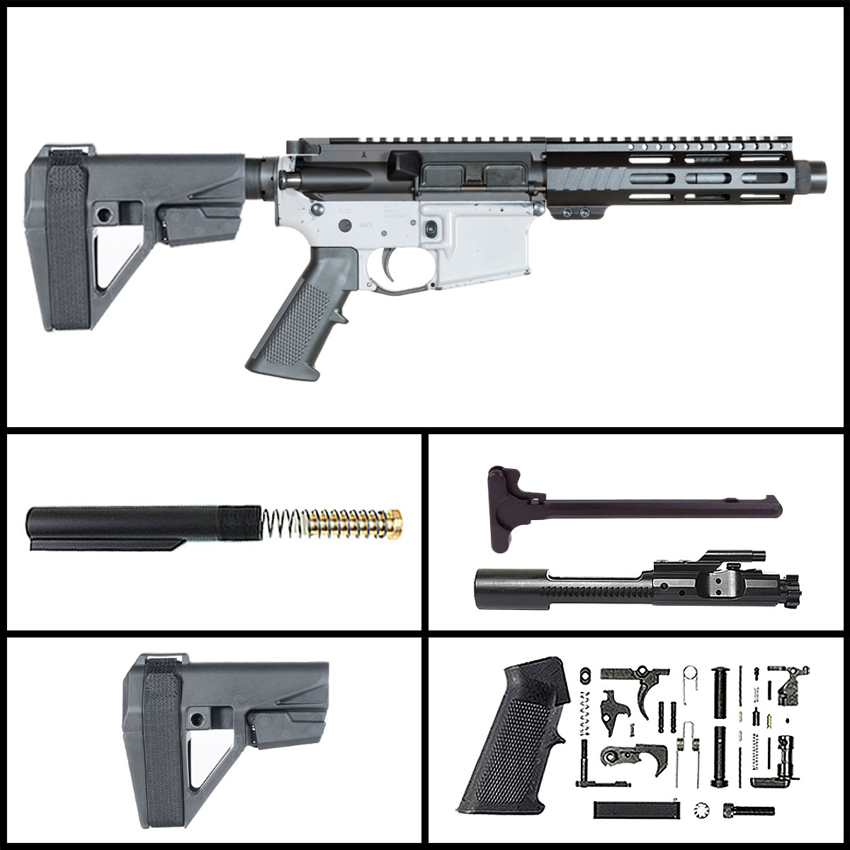 Davidson Defense Spearfisher’s Revenge w/SBA5 Brace 6-inch AR-15 .300 BLK Pistol Full Build Kit