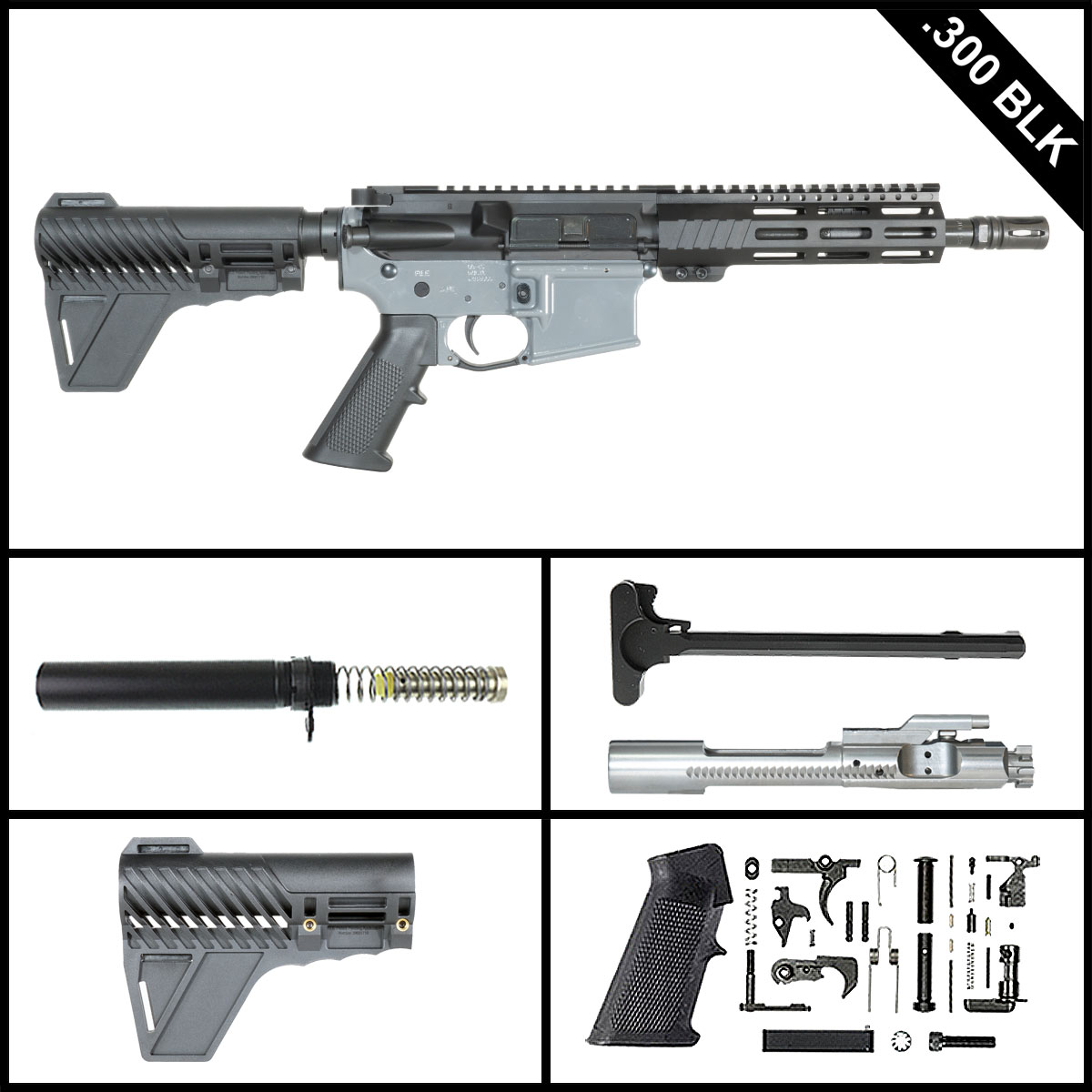 Davidson Defense Curse of Strahd w/Gauntlet Arms Brace 8.5-inch AR-15 .300 BLK Pistol Full Build Kit