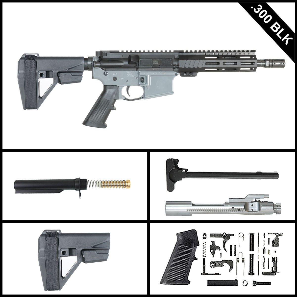 Davidson Defense Curse of Strahd w/SBA5 Brace 8.5-inch AR-15 .300 BLK Pistol Full Build Kit