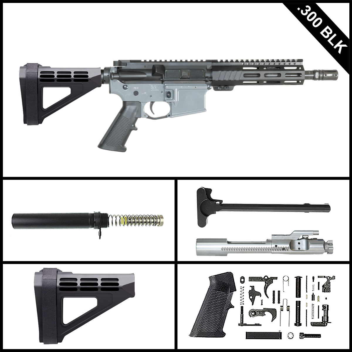 Davidson Defense Curse of Strahd w/SBM4 Brace 8.5-inch AR-15 .300 BLK Pistol Full Build Kit
