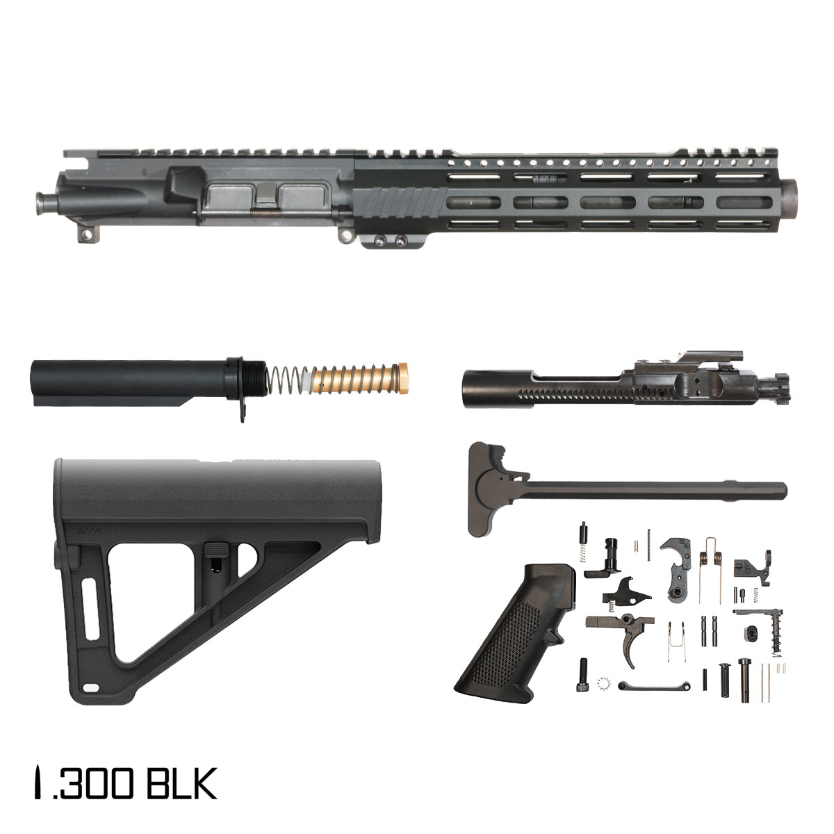 Davidson Defense Aegis Lightweight w/Magpul BTR Brace 8.5-inch Pistol-Gas 1:9 .300 BLK AR-15 Freefloat M-Lok Handguard Pistol Full Build Kit
