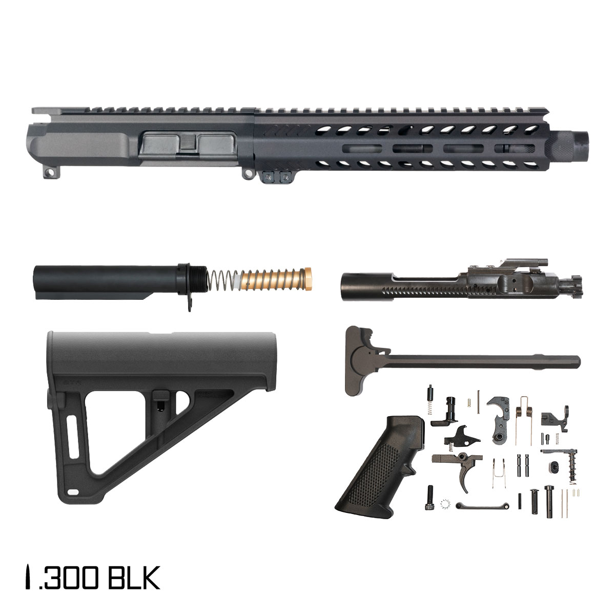 Davidson Defense Cutlass w/Magpul BTR Brace 8.5-inch Pistol-Gas 1:9 .300 BLK AR-15 Freefloat M-Lok Handguard Pistol Full Build Kit