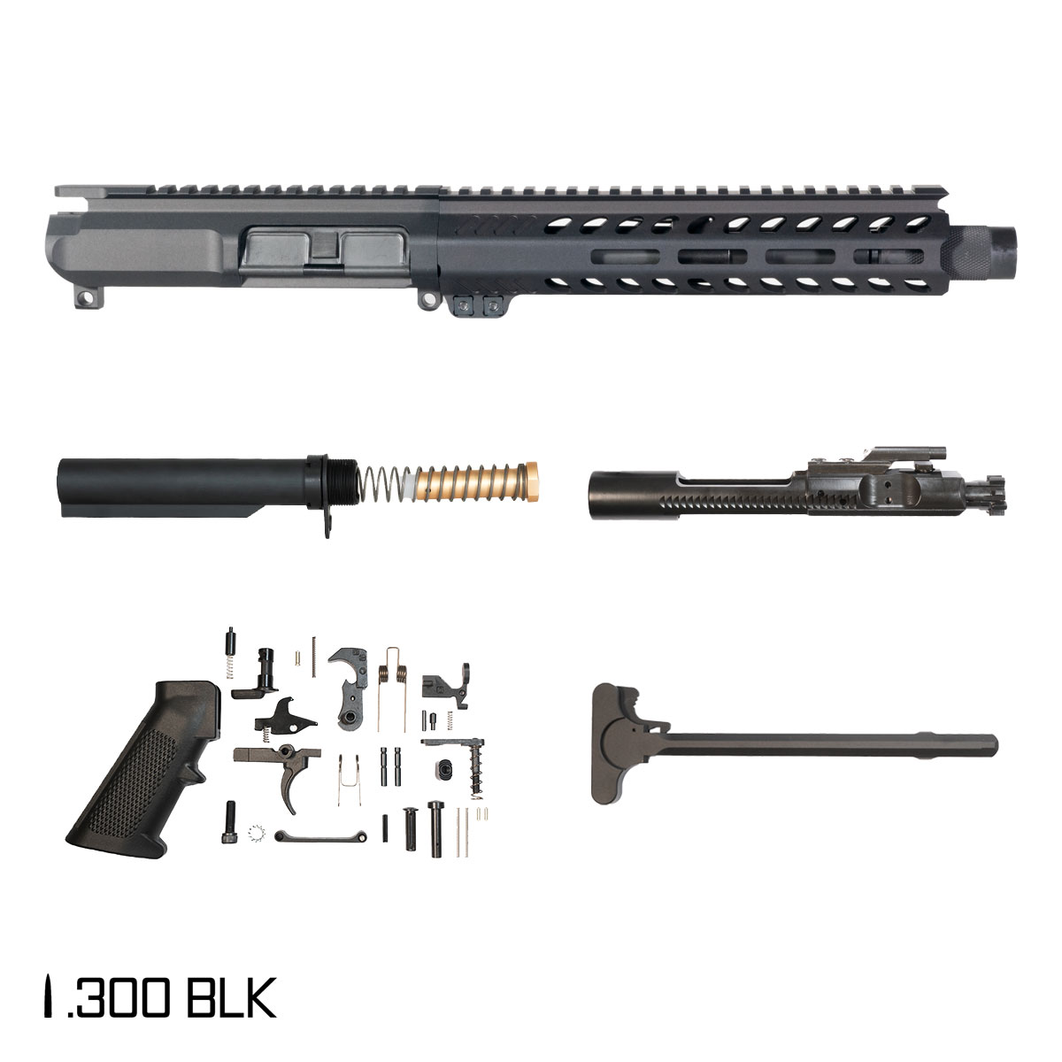 Davidson Defense Cutlass 8.5-inch Pistol-Gas 1:9 .300 BLK AR-15 Freefloat M-Lok Handguard Pistol Full Build Kit, SBR Ready