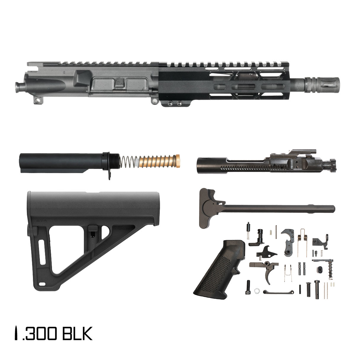 Davidson Defense Controlpoint w/Magpul BTR Brace 8.5-inch Pistol-Gas 1:9 .300 BLK AR-15 Freefloat M-Lok Handguard Pistol Full Build Kit