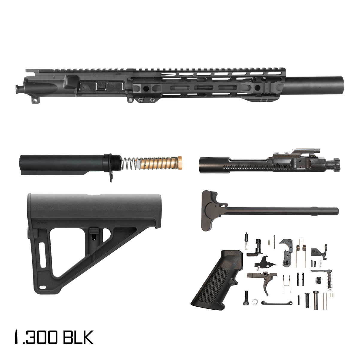 Davidson Defense Meteor w/Magpul BTR Brace 8.5-inch Pistol-Gas 1:8 .300 BLK AR-15 Freefloat M-Lok Handguard Pistol Full Build Kit