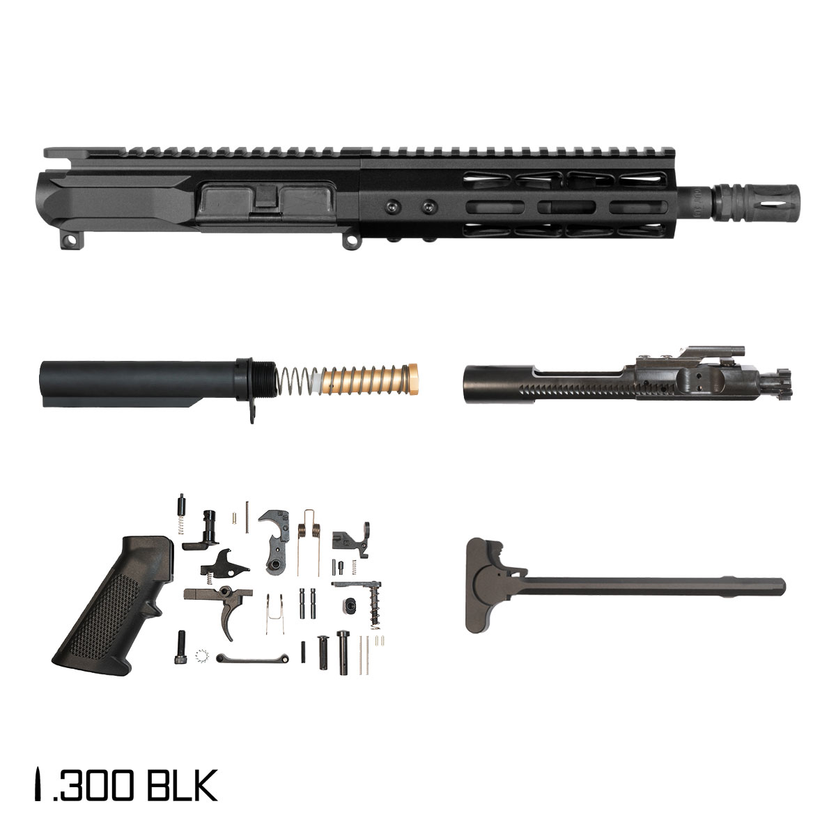 Davidson Defense Firestorm SBR Ready 8.5-inch Pistol-Gas 1:8 300 BLK AR-15 Freefloat M-Lok Handguard Pistol Full Build Kit