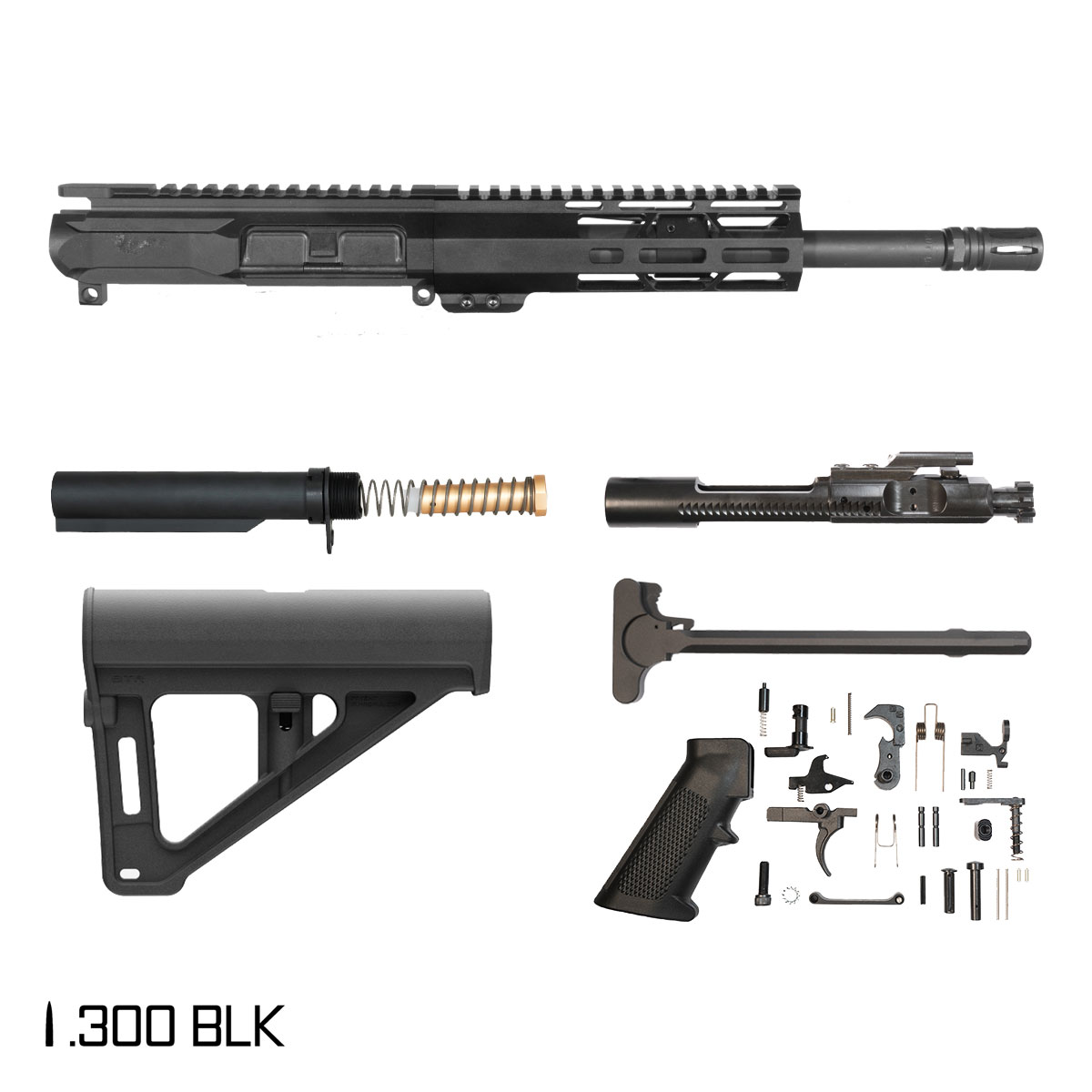 Davidson Defense Epoch w/BTR Brace 10.5-inch Pistol-Gas 1:8 300 BLK AR-15 Freefloat M-Lok Handguard Pistol Full Build Kit