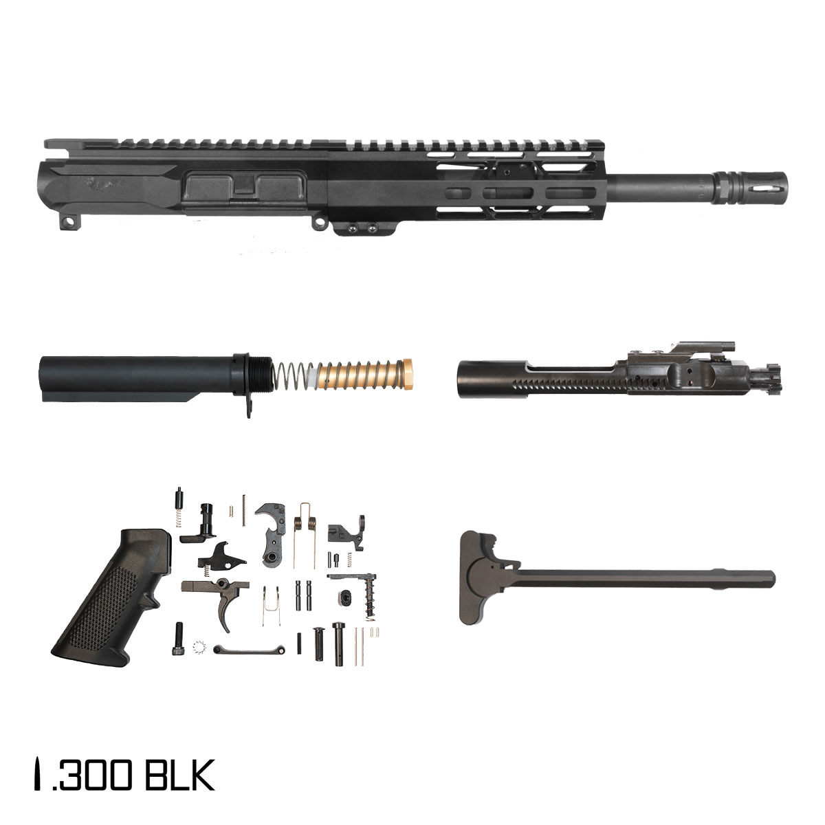 Davidson Defense Epoch SBR Ready 10.5-inch Pistol-Gas 1:8 300 BLK AR-15 Freefloat M-Lok Handguard Pistol Full Build Kit