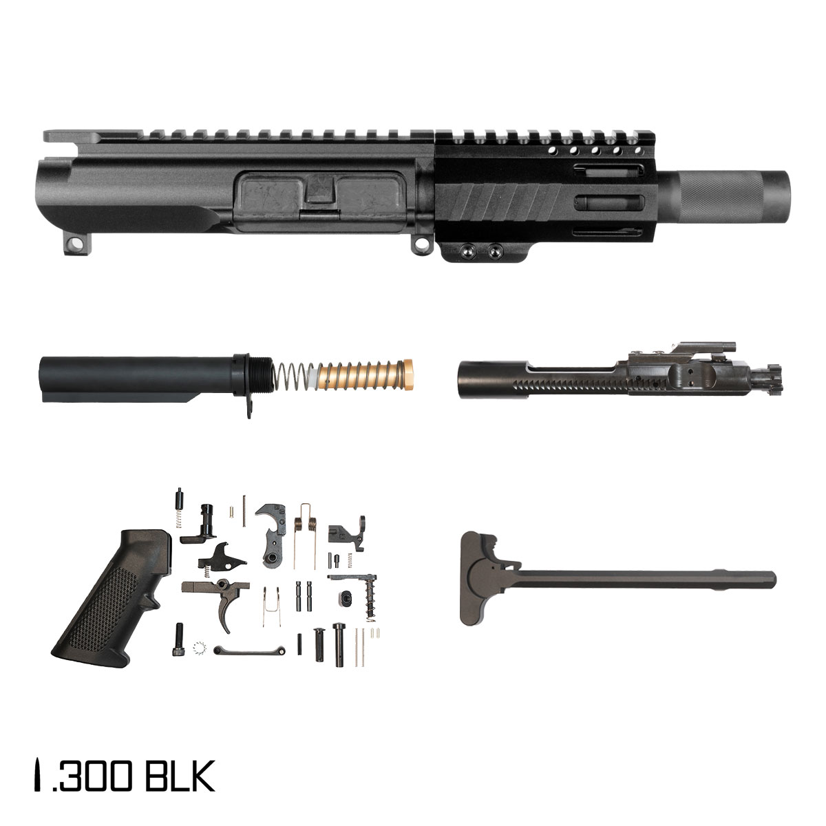 Davidson Defense Nox SBR Ready 4.5-inch 1:7 300 BLK AR-15 M-Lok Handguard Pistol Full Build Kit