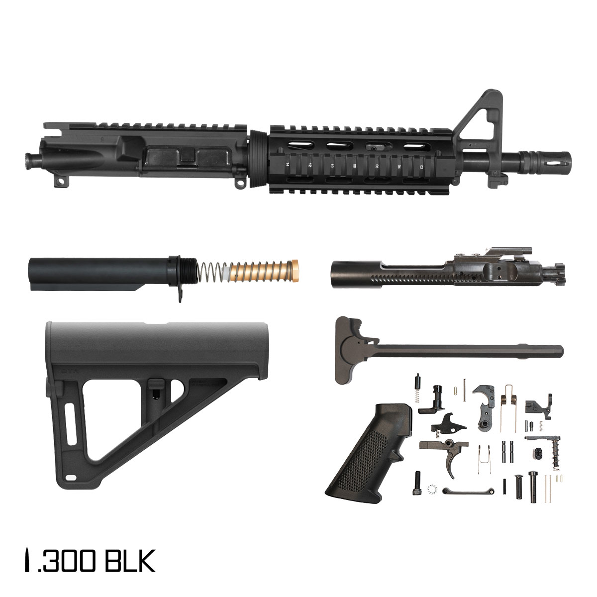 Davidson Defense Breacher Up w/Magpul BTR Brace 10.5-inch 1:8 .300 BLK AR-15 Pistol Full Build Kit