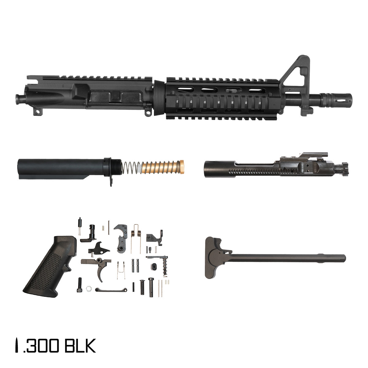 Davidson Defense Breacher Up 10.5-inch 1:8 .300 BLK AR-15 FSB Quad-Rail Pistol Full Build Kit, SBR Ready