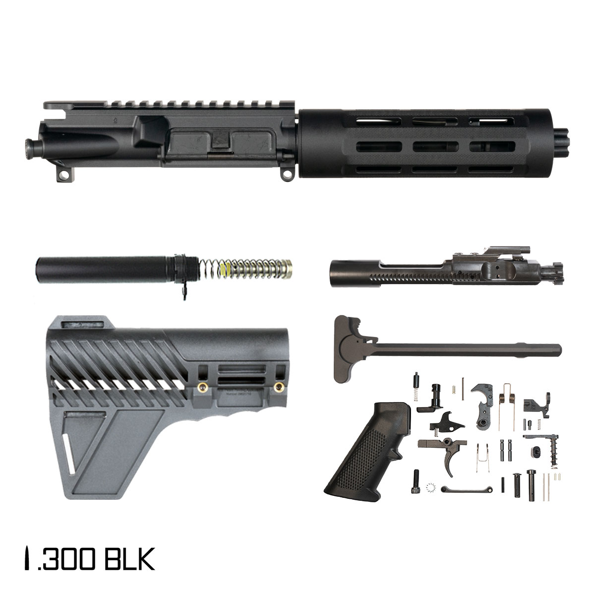 Davidson Defense Night Owl w/Gauntlet Arms Brace 6-inch 1:7 .300 BLK AR-15 M-Lok Pistol Full Build Kit
