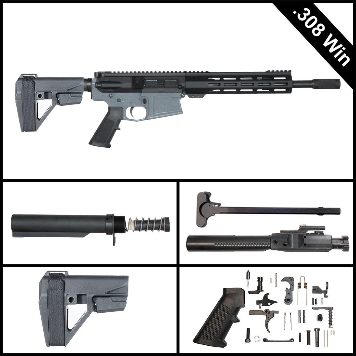 Davidson Defense Inferna w/SBA5 Brace 12.5-inch LR-308 .308 Win Pistol Full Build Kit