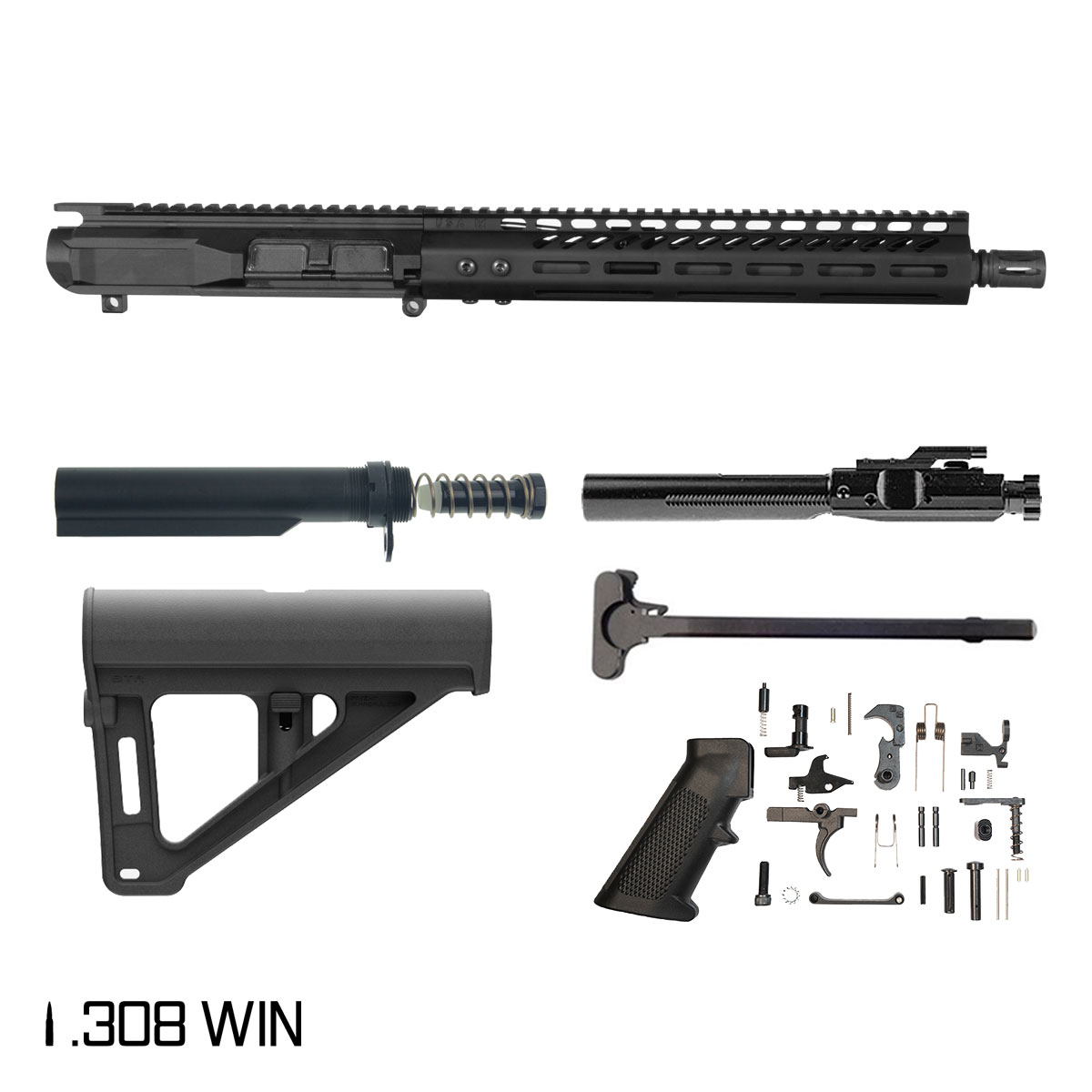 Davidson Defense Incursion w/BTR Brace 12.5-inch Pistol-Gas 1:10 .308 Win AR-10 M-Lok Pistol Full Build Kit