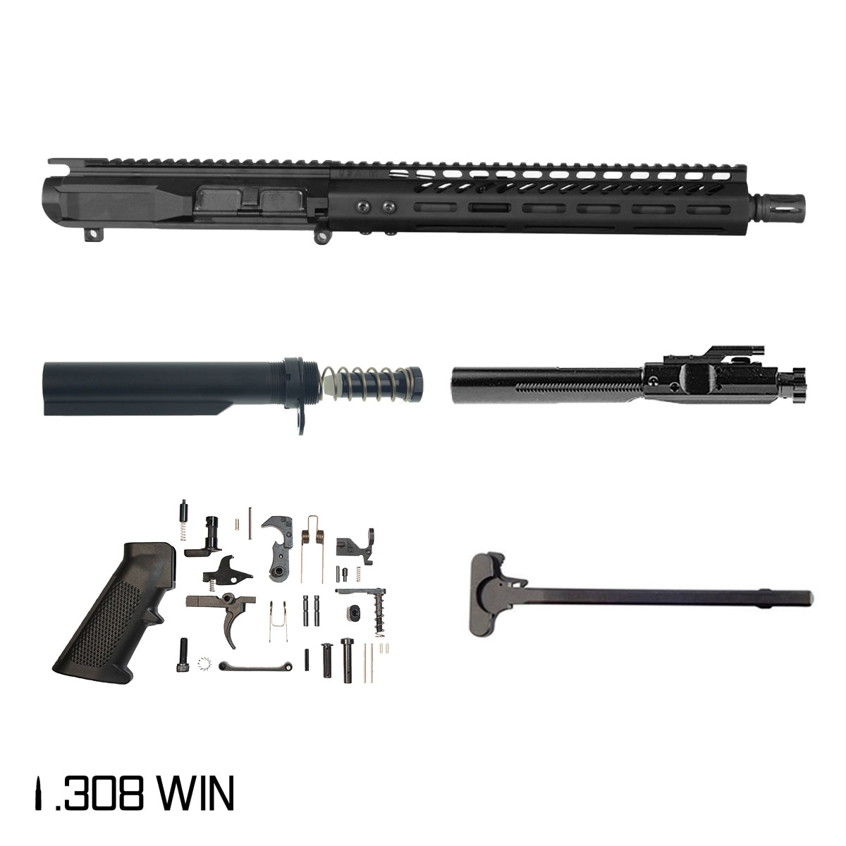 Davidson Defense Incursion SBR Ready 12.5-inch Pistol-Gas 1:10 .308 Win AR-10 M-Lok Pistol Full Build Kit
