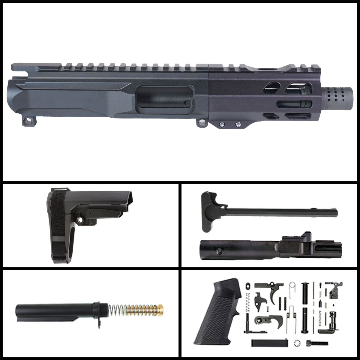 OTD 'MOAB Gen 5' 4.5-inch AR-15 .45 ACP Nitride Pistol Full Build Kit