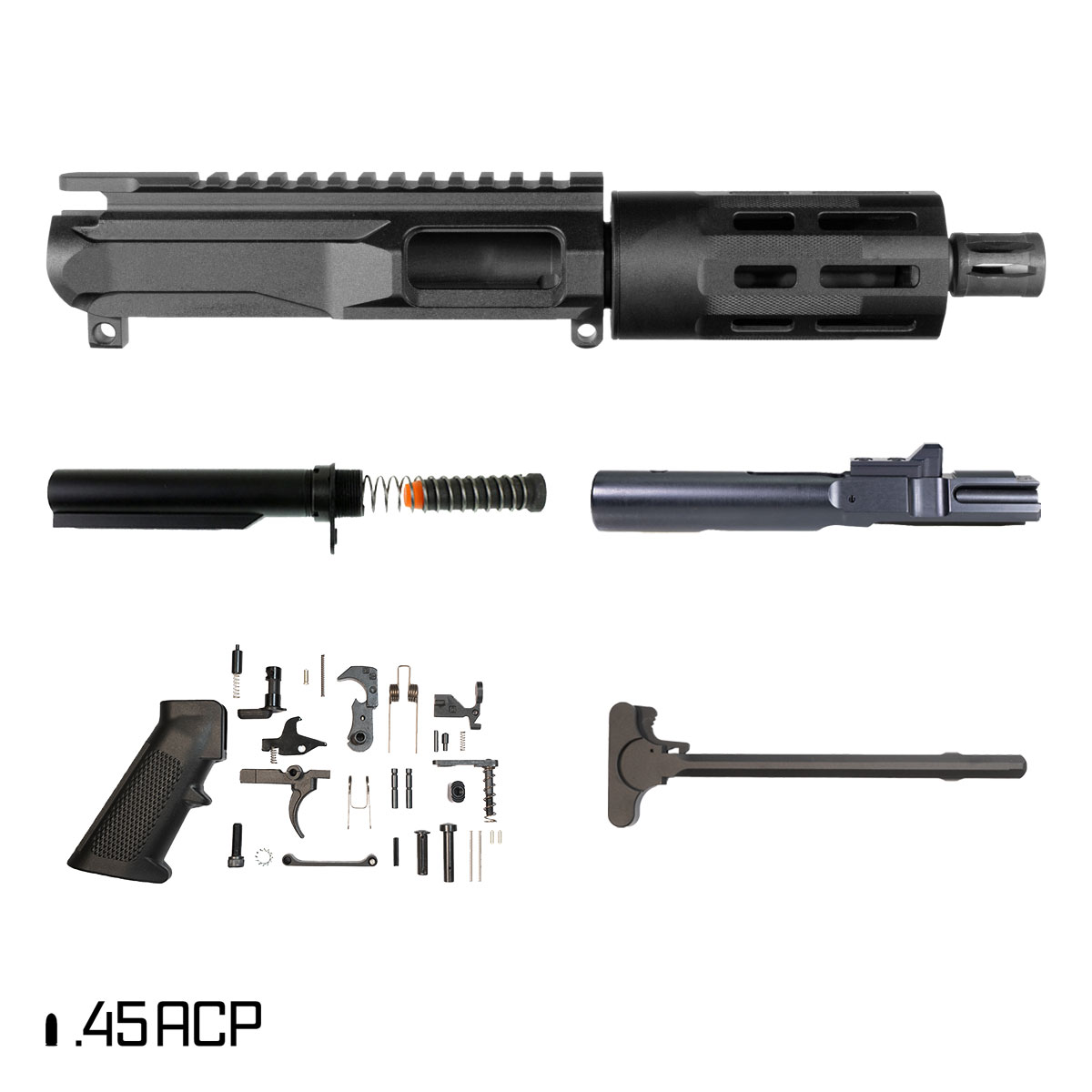 Davidson Defense Thumper SBR Ready 5-inch 1:16 45ACP AR-45 M-Lok Handguard Pistol Full Build Kit