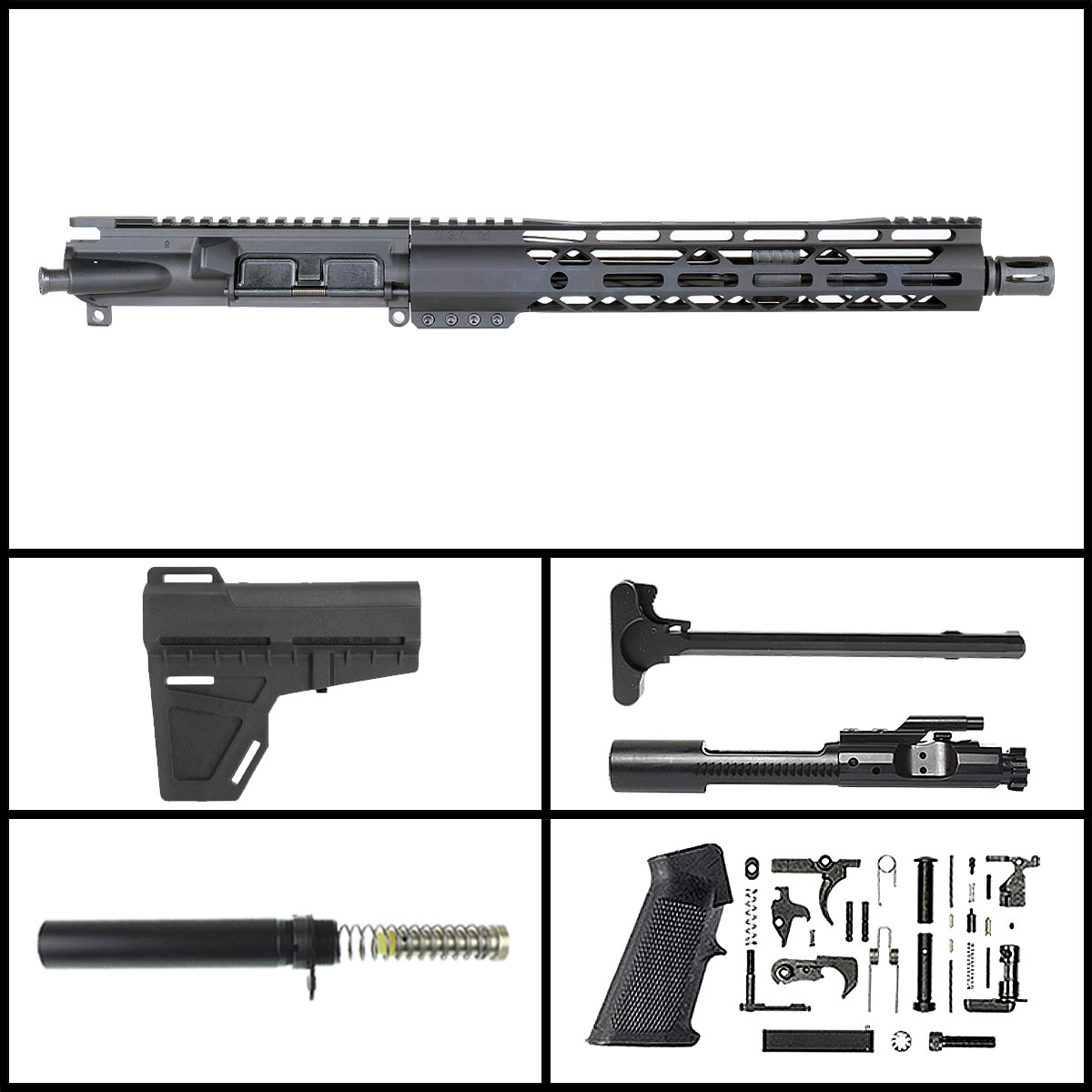 Davidson Defense 'Reckoner w/ KAK' 12.5-inch AR-15 5.56 NATO QPQ Nitride Pistol Full Build Kit