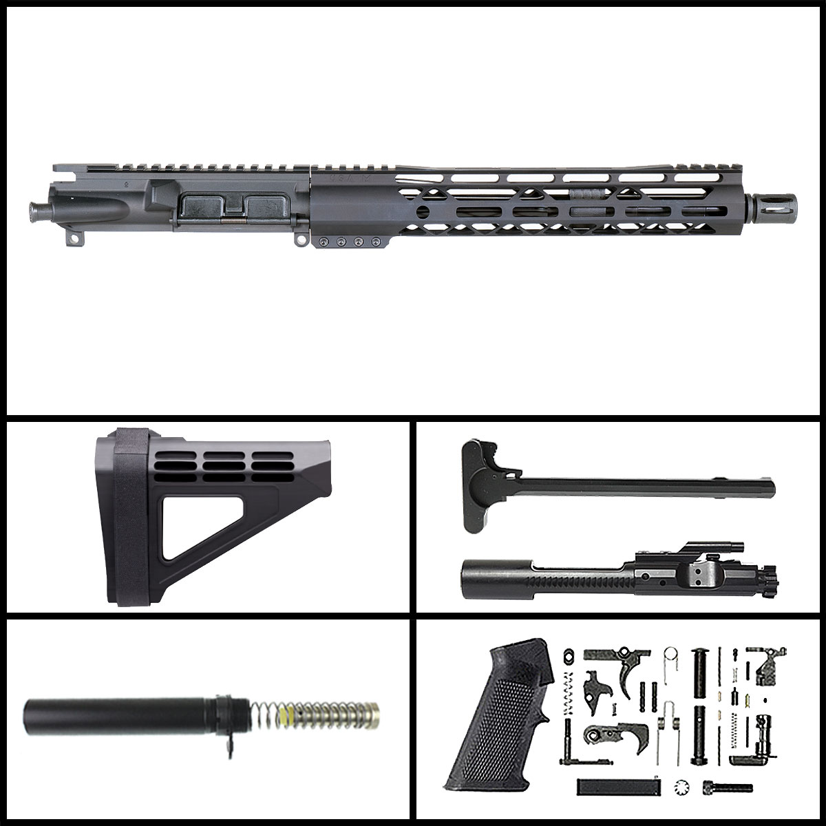 Davidson Defense 'Reckoner w/ SBM4' 12.5-inch AR-15 5.56 NATO QPQ Nitride Pistol Full Build Kit