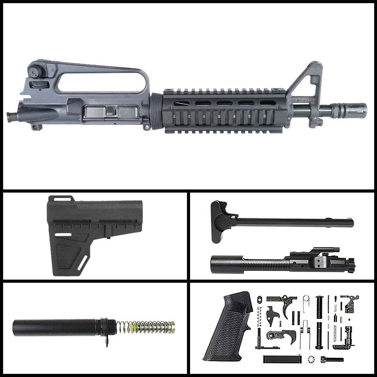 'ARKX 556- Quad Rail' 10.5-inch AR-15 5.56 NATO Nitride Pistol Full ...