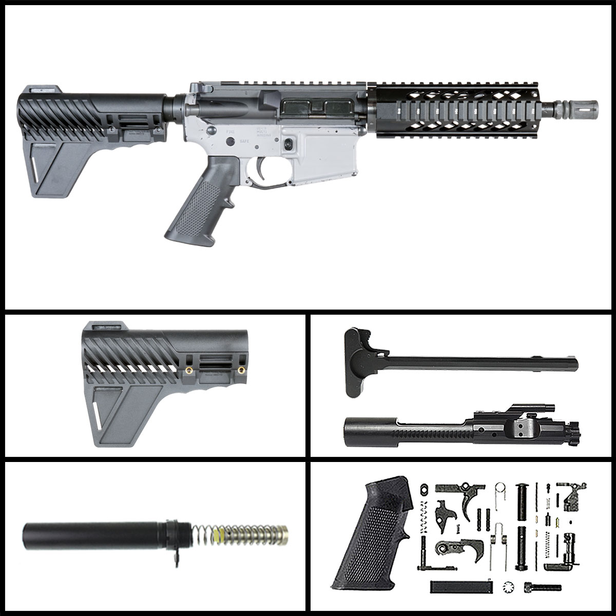 Davidson Defense 'Spectre w/ Gauntlet Arms Brace' 8.5-inch AR-15 5.56 NATO Nitride Pistol Full Build Kit