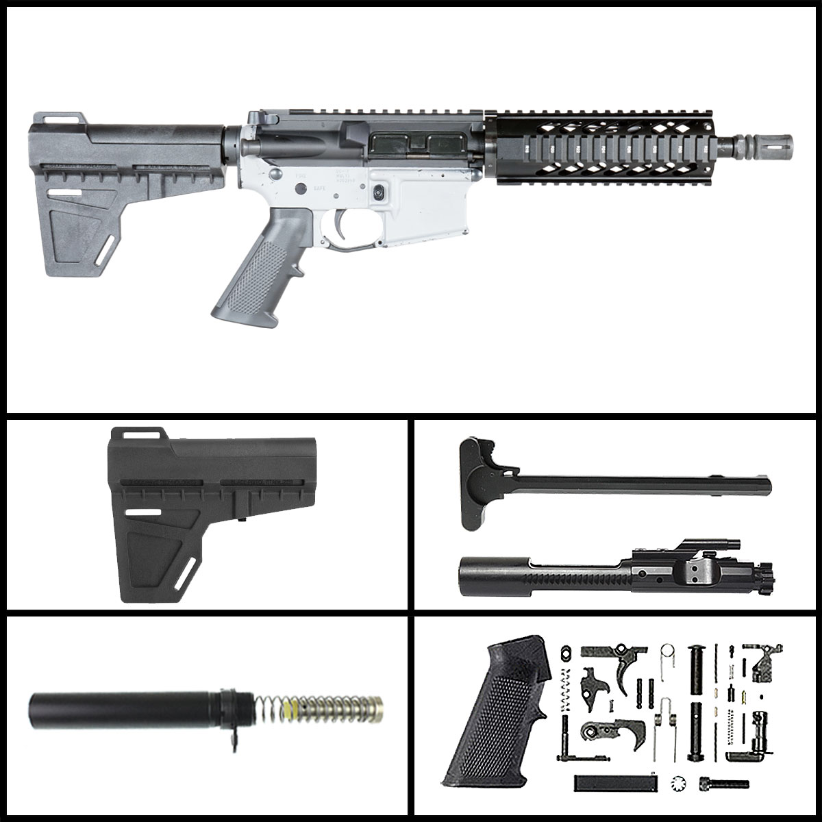 Davidson Defense 'Spectre w/ KAK Brace' 8.5-inch AR-15 5.56 NATO Nitride Pistol Full Build Kit