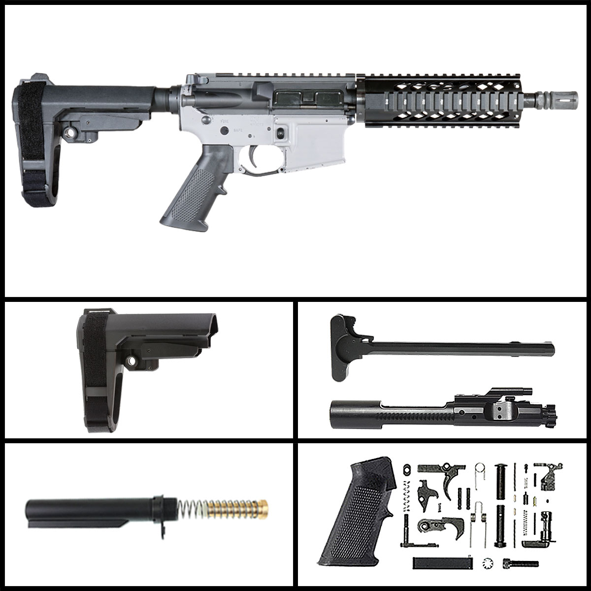 Davidson Defense 'Spectre w/ SB Tactical SBA3 Brace' 8.5-inch AR-15 5.56 NATO Nitride Pistol Full Build Kit
