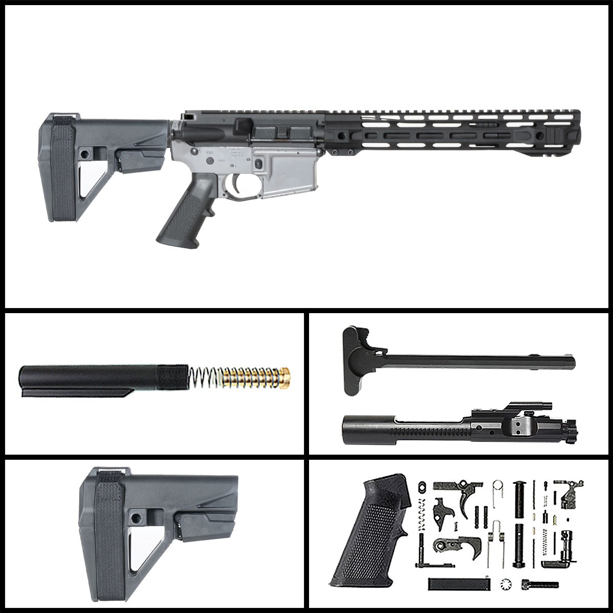 Davidson Defense 'Shorty Slade w/SBA5 Brace' 10.5-inch AR-15 5.56 NATO Nitride Pistol Full Build Kit