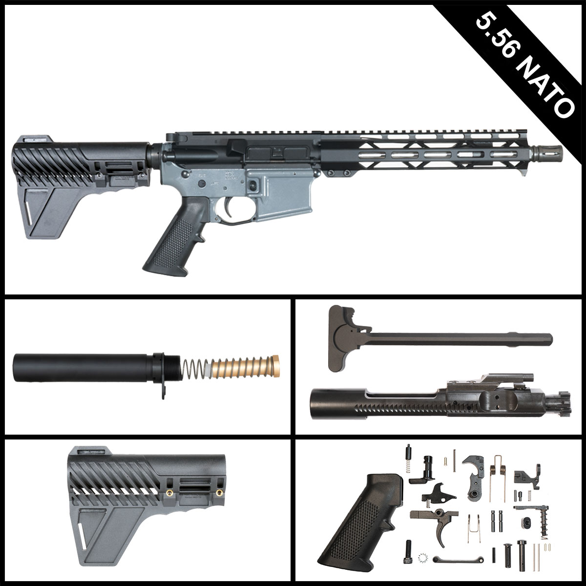 Davidson Defense Shorty Boy w/Gauntlet Arms Brace 10.5-inch AR-15 5.56 NATO Pistol Full Build Kit