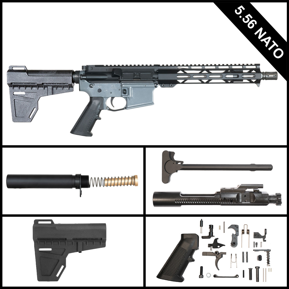Davidson Defense Shorty Boy w/KAK Brace 10.5-inch AR-15 5.56 NATO Pistol Full Build Kit