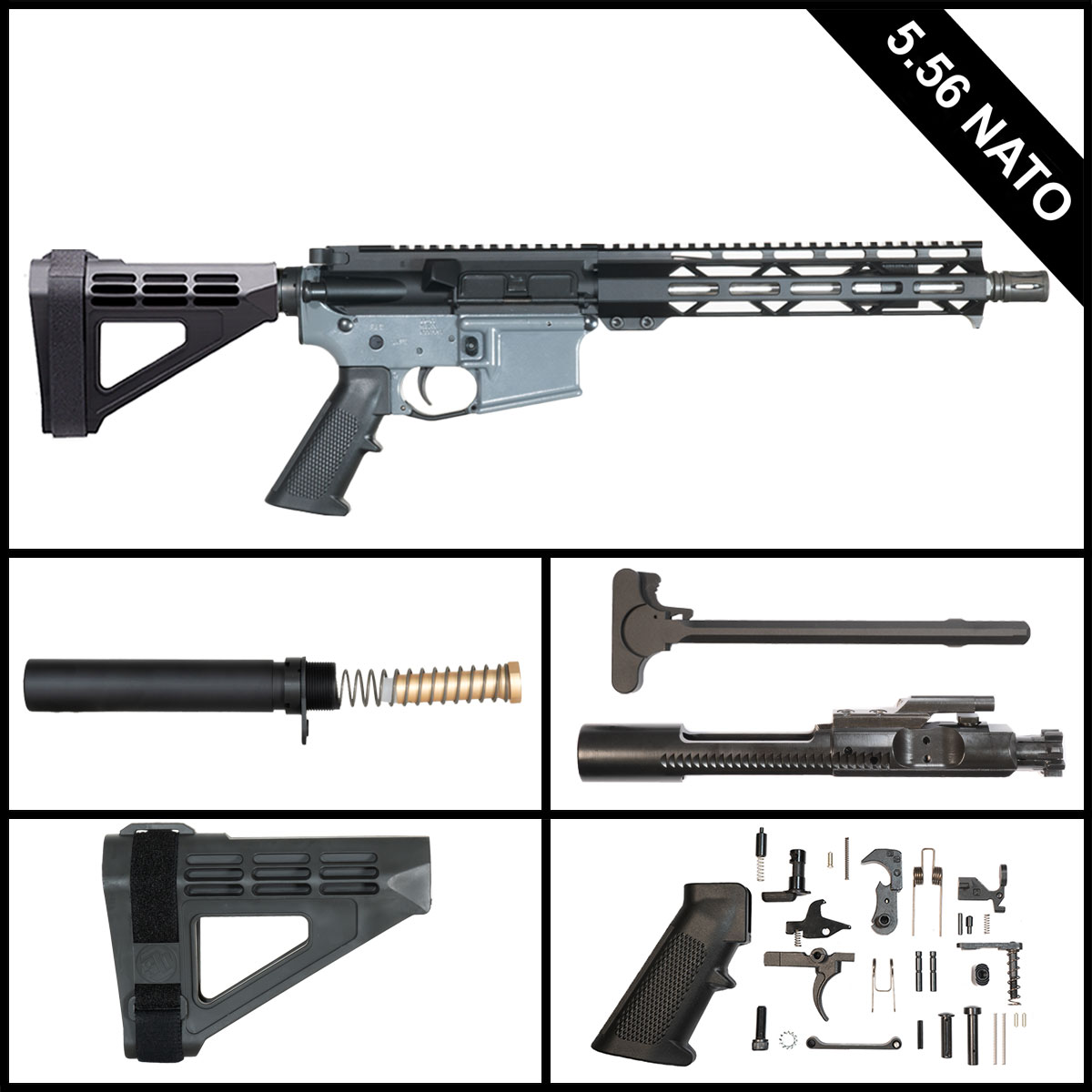 Davidson Defense Shorty Boy w/SBM4 Brace 10.5-inch AR-15 5.56 NATO Pistol Full Build Kit