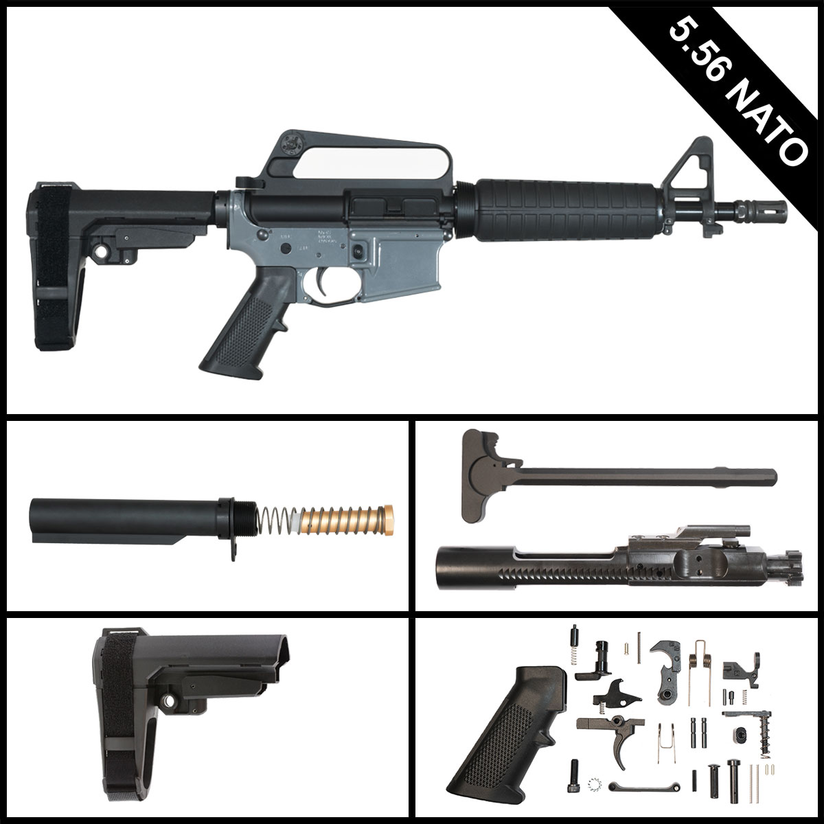 Davidson Defense The Real Deal w/SBA3 Brace 10.5-inch AR-15 5.56 NATO Pistol Full Build Kit