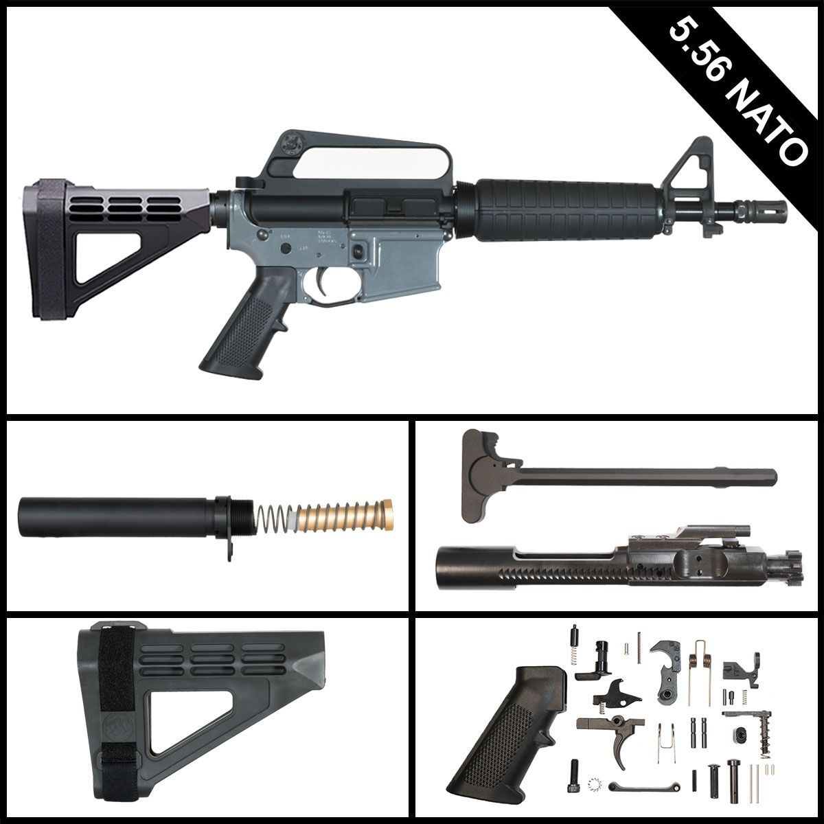 Davidson Defense The Real Deal w/SBM4 Brace 10.5-inch AR-15 5.56 NATO Pistol Full Build Kit