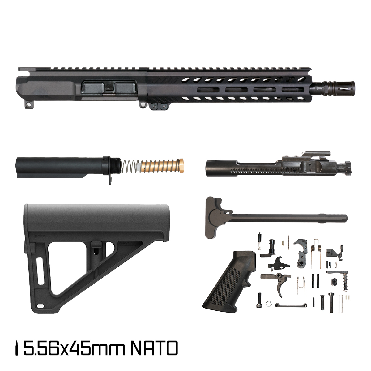 Davidson Defense Cutlass w/Magpul BTR Brace 10.5-inch Carbine-Gas 1:8 5.56 NATO AR-15 Freefloat M-Lok Handguard Pistol Full Build Kit