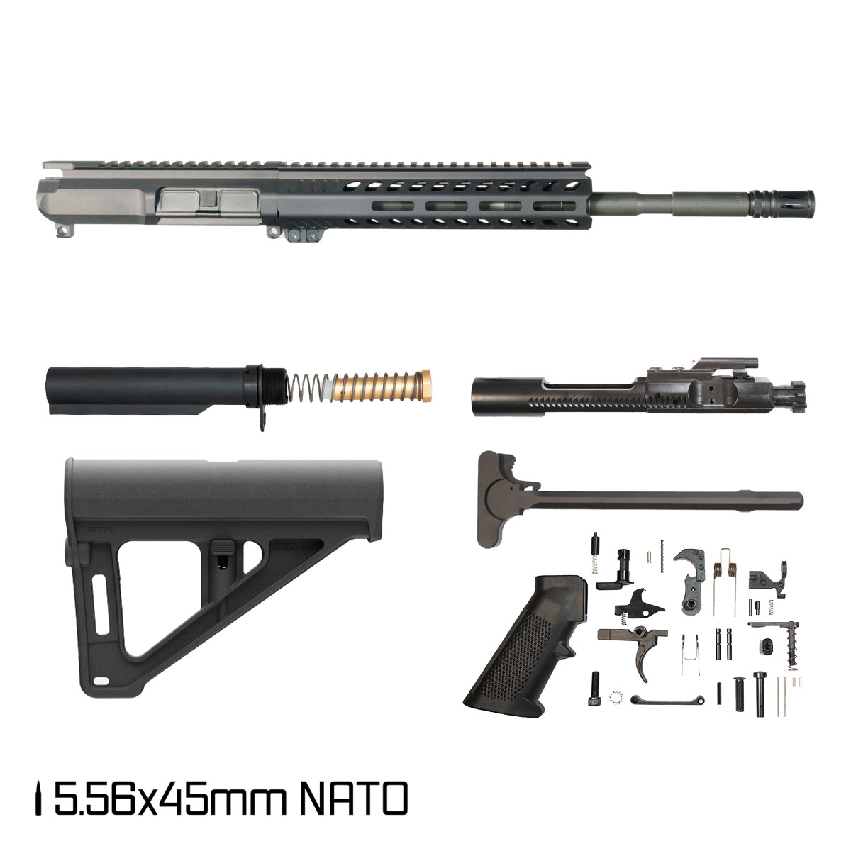 Davidson Defense Cutlass w/Magpul BTR Brace 14.5-inch Carbine-Gas 1:7 5.56 NATO AR-15 Freefloat M-Lok Handguard Pistol Full Build Kit