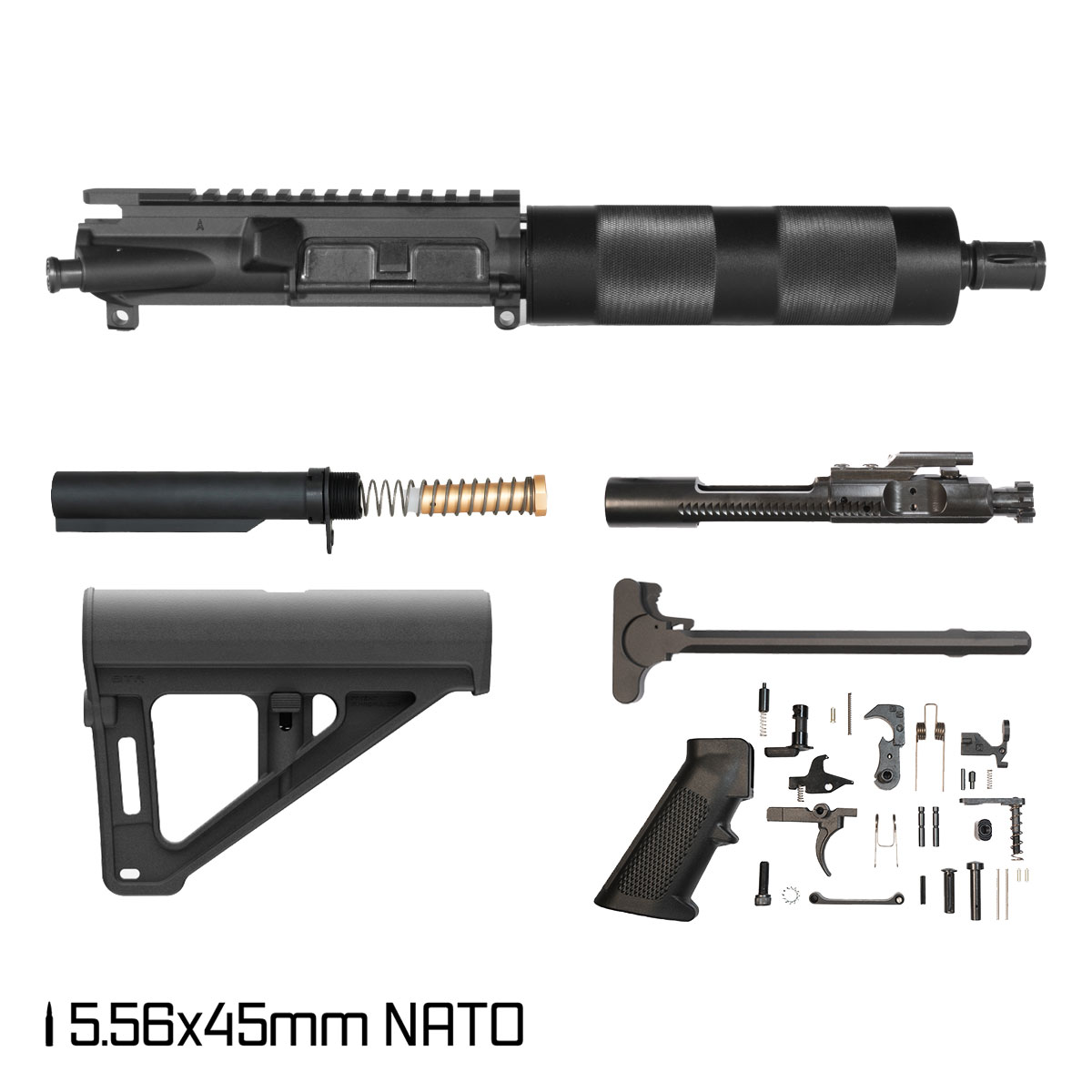 Davidson Defense Medusa's Wrath w/Magpul BTR Brace 7.5-inch Pistol-Gas 1:8 5.56 NATO AR-15 Tubular Handguard Pistol Full Build Kit