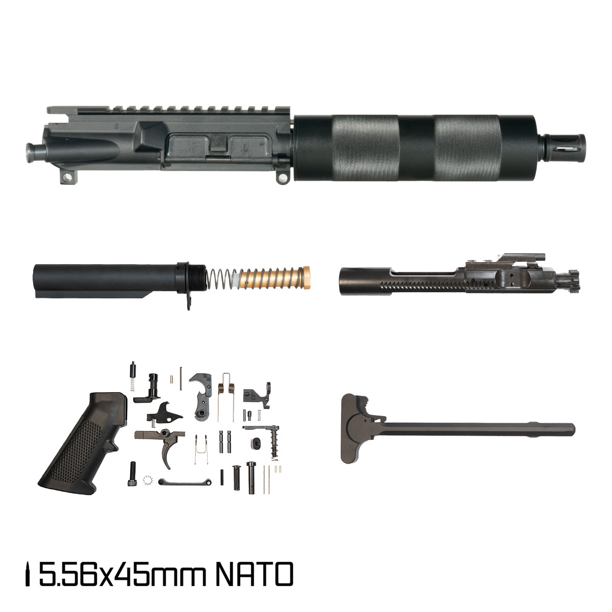 Davidson Defense Medusa's Fury 7.5-inch Pistol-Gas 1:7 5.56 NATO AR-15 Custom Handguard Pistol Full Build Kit, SBR Ready
