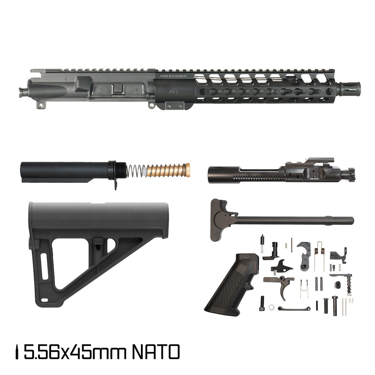 Davidson Defense Warden w/Magpul BTR Brace 10.5-inch Carbine-Gas 1:7 5.56 NATO AR-15 Freefloat Keymod Handguard Pistol Full Build Kit