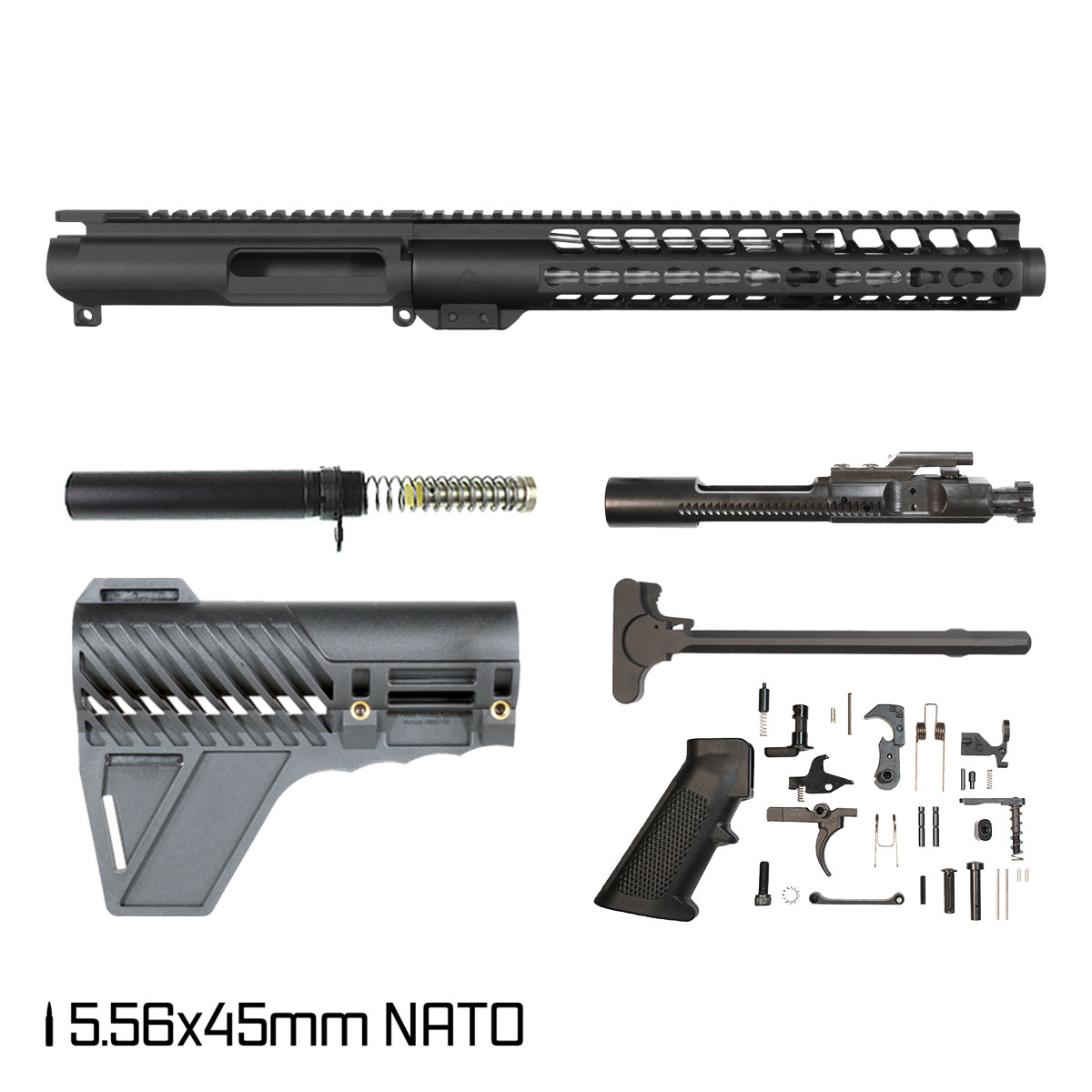 Davidson Defense Warden w/Gauntlet 10.5-inch Carbine-Gas 1:7 5.56 NATO AR-15 Keymod Pistol Full Build Kit