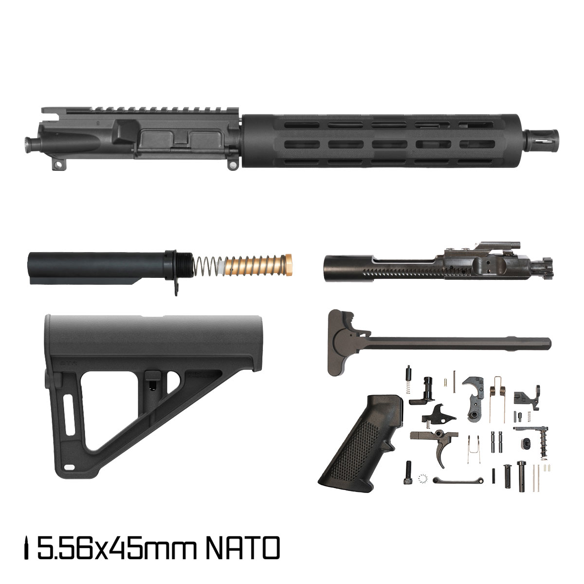 Davidson Defense Odyssey w/BTR Brace 10.5-inch Carbine-Gas 1:8 556 AR-15 Freefloat ML Handguard Pistol Full Build Kit